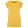 Tee-shirt femme coton léger coupe longue, manches courtes, 140 g/m²