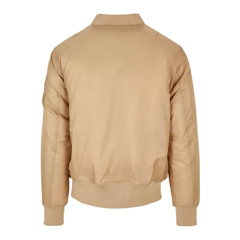 Veste bomber en polyester avec doublure orange, poches zippées, 160 g/m²