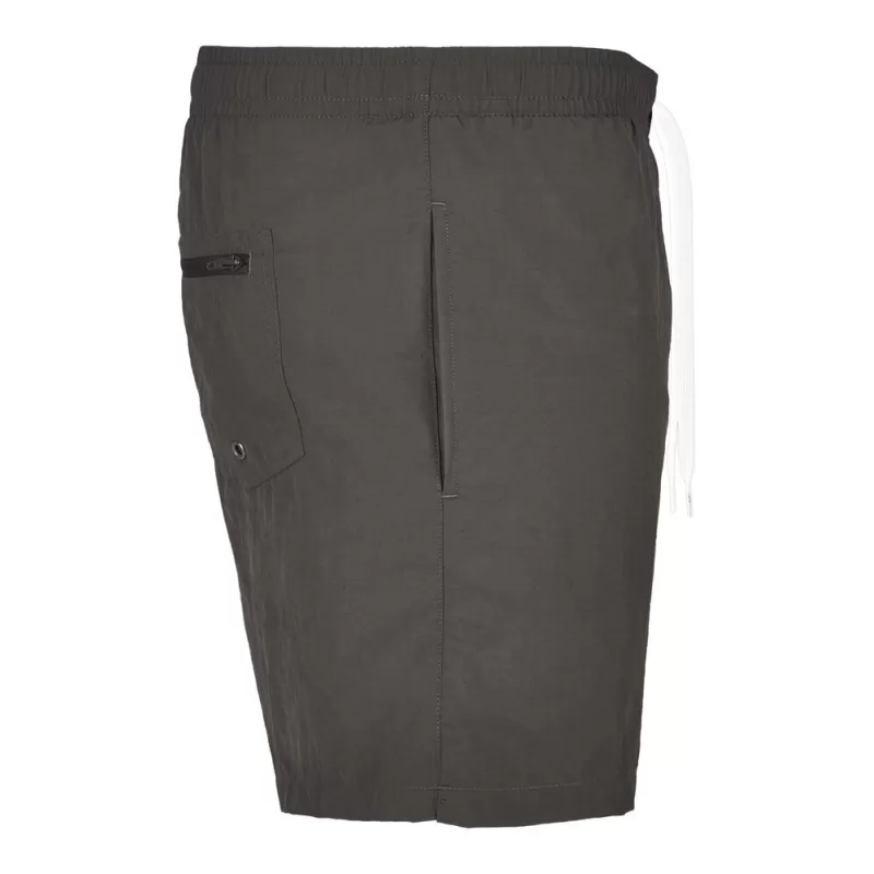 Short de plage décontracté, taille élastiquée, poches latérales, 120 g/m²