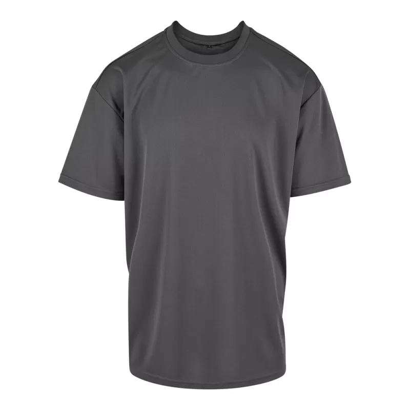 T-shirt de sport oversize col ras du cou, manches droites, en polyester, 140 g/m²