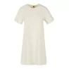 Robe en coton, look sportif et féminin, col ras du cou fin, coupe trapèze, 140 g/m²