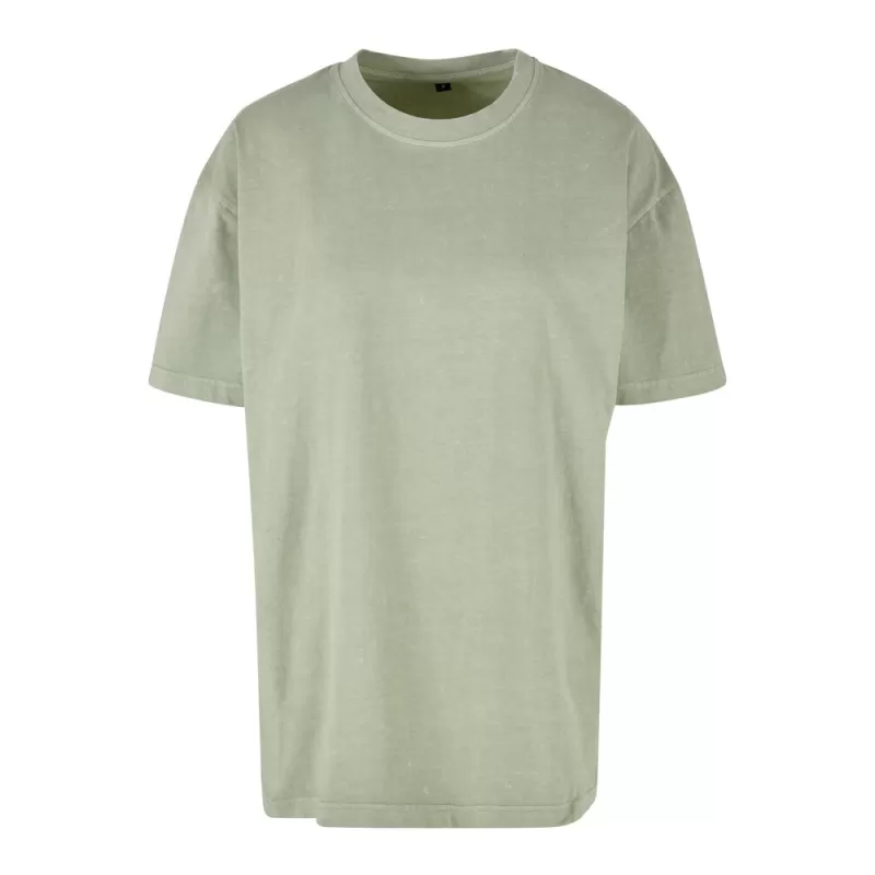T-shirt femme décoloré, coupe ample, épaules tombantes, en coton, 220 g/m²