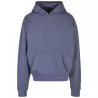 Sweat à capuche lourd en coton ultra épais, coupe casual, poche kangourou, 460 g/m²