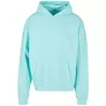 Sweat à capuche lourd en coton ultra épais, coupe casual, poche kangourou, 460 g/m²