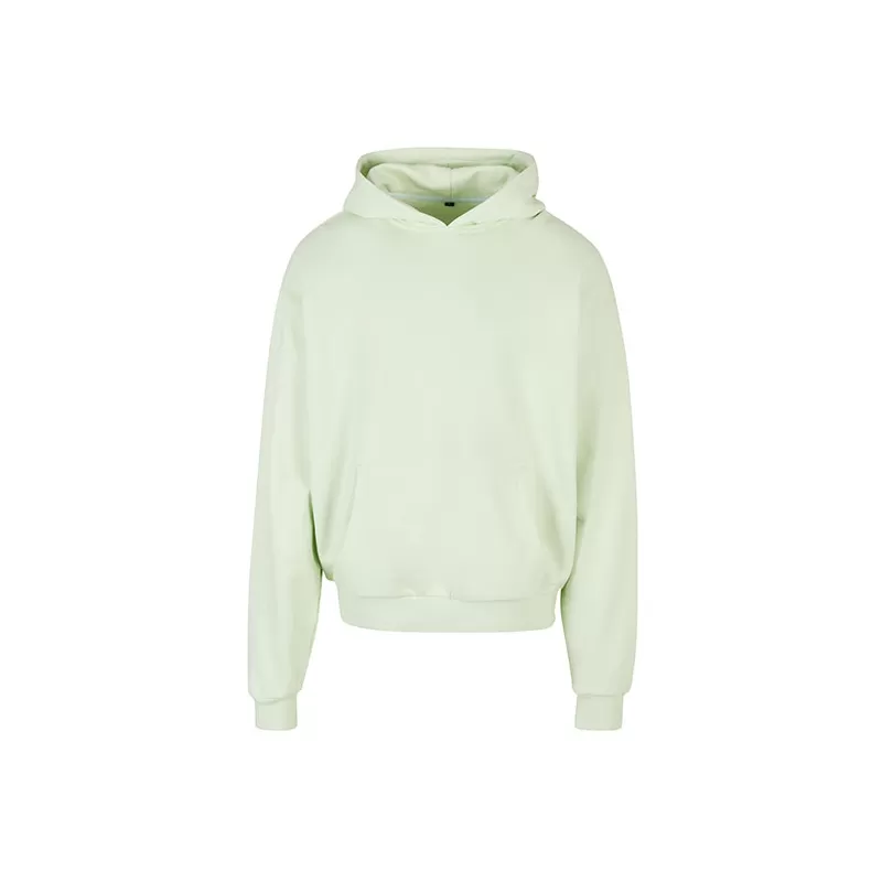 Sweat à capuche lourd en coton ultra épais, coupe casual, poche kangourou, 460 g/m²