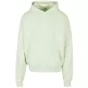 Sweat à capuche lourd en coton ultra épais, coupe casual, poche kangourou, 460 g/m²