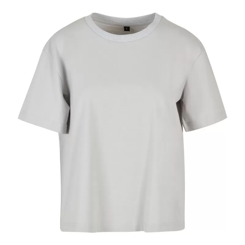 T-shirt oversize femme en coton, col ras-du-cou, manches courtes, 200 g/m²