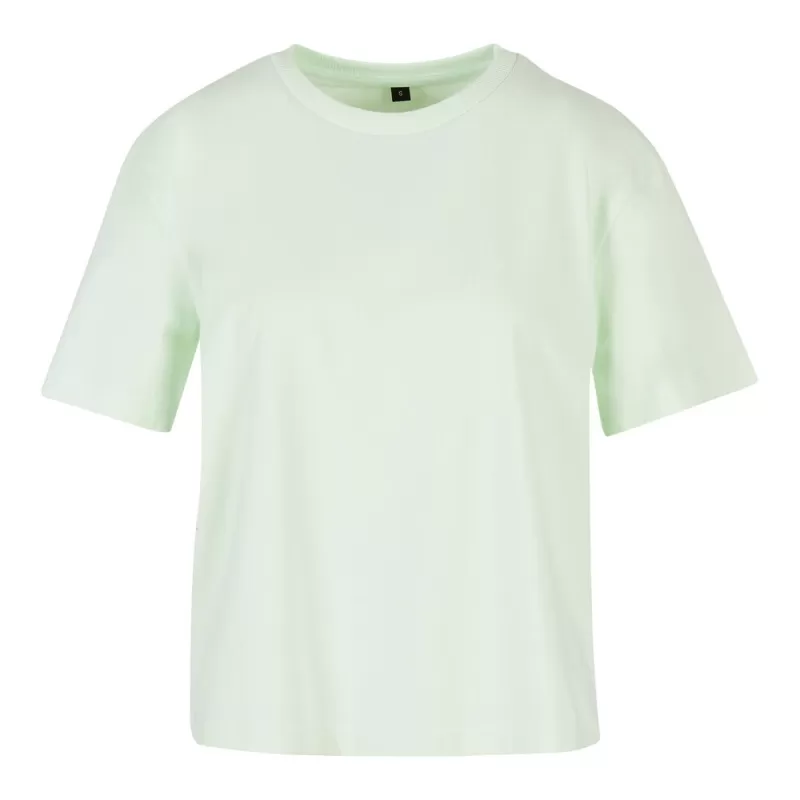 T-shirt oversize femme en coton, col ras-du-cou, manches courtes, 200 g/m²