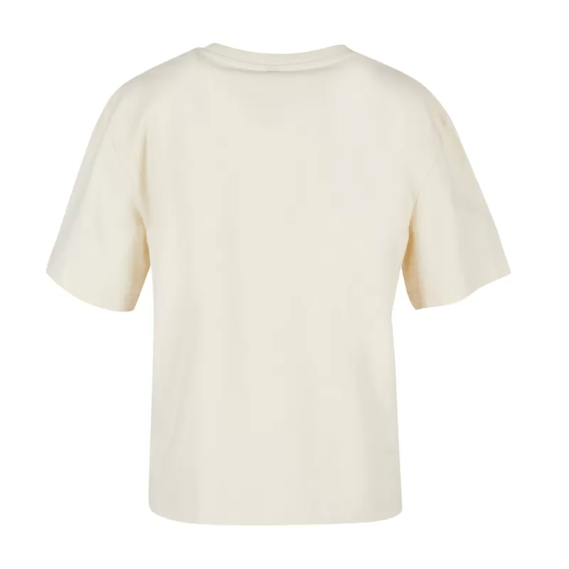 T-shirt oversize femme en coton, col ras-du-cou, manches courtes, 200 g/m²