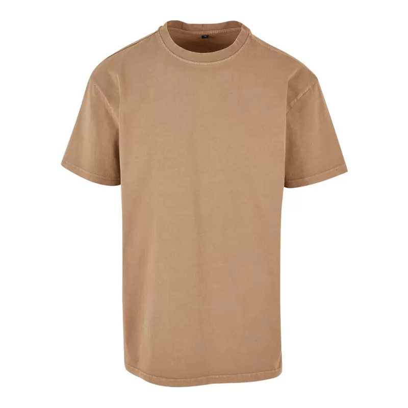 T-shirt homme décoloré, coupe ample, épaules tombantes, en coton, 240 g/m²