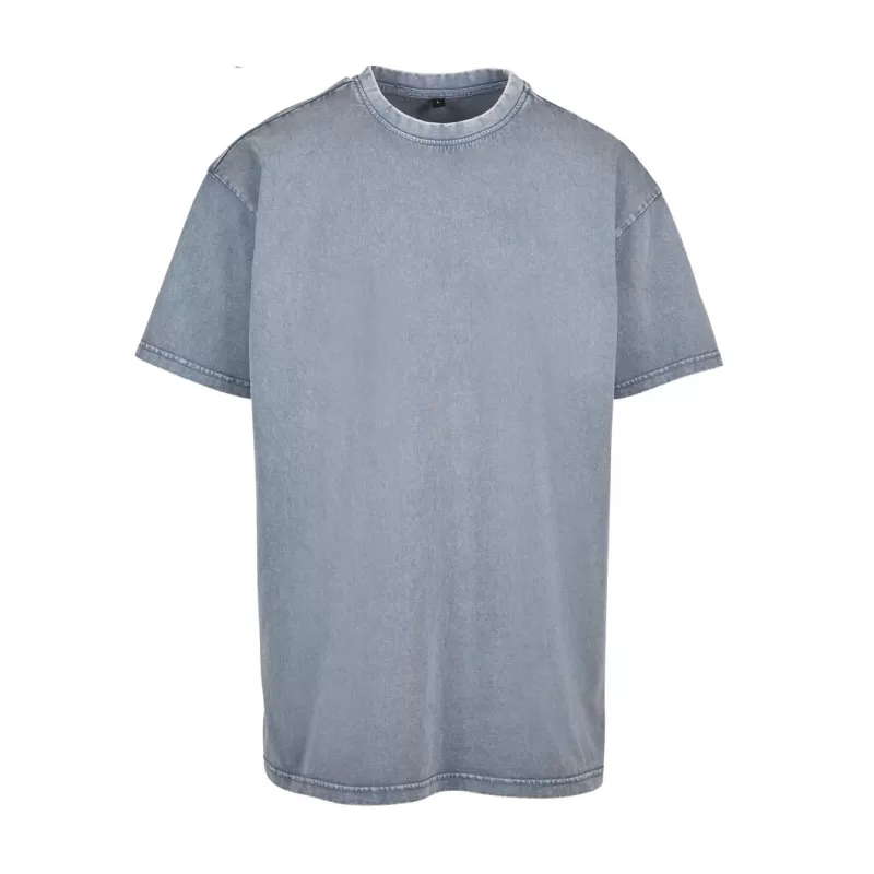 T-shirt homme décoloré, coupe ample, épaules tombantes, en coton, 240 g/m²
