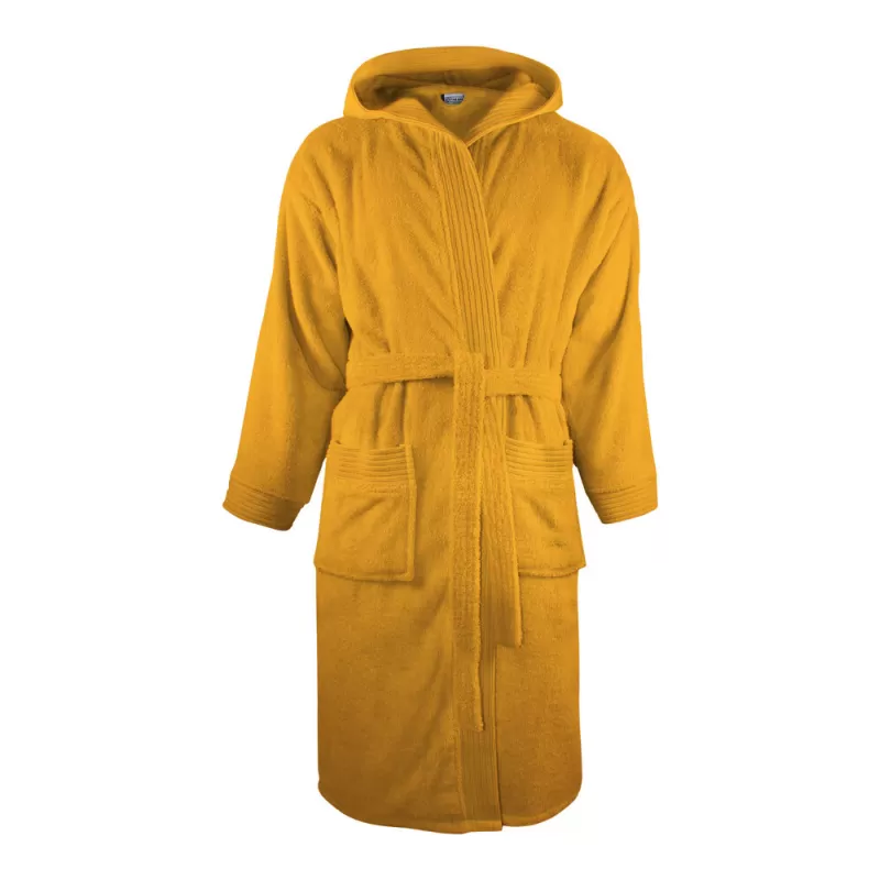 Peignoir à capuche en coton doux absorbant, 2 poches, 420 g/m²