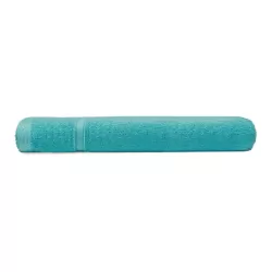 Serviette de plage en coton et polyester recyclé, format 100 x 180 cm, 450 g/m²