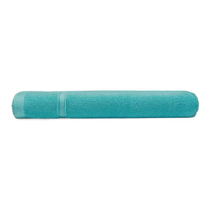 Serviette de plage en coton et polyester recyclé, format 100 x 180 cm, 450 g/m²