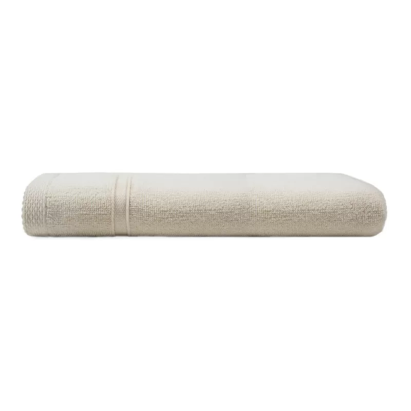 Serviette de plage en coton et polyester recyclé, format 100 x 180 cm, 450 g/m²