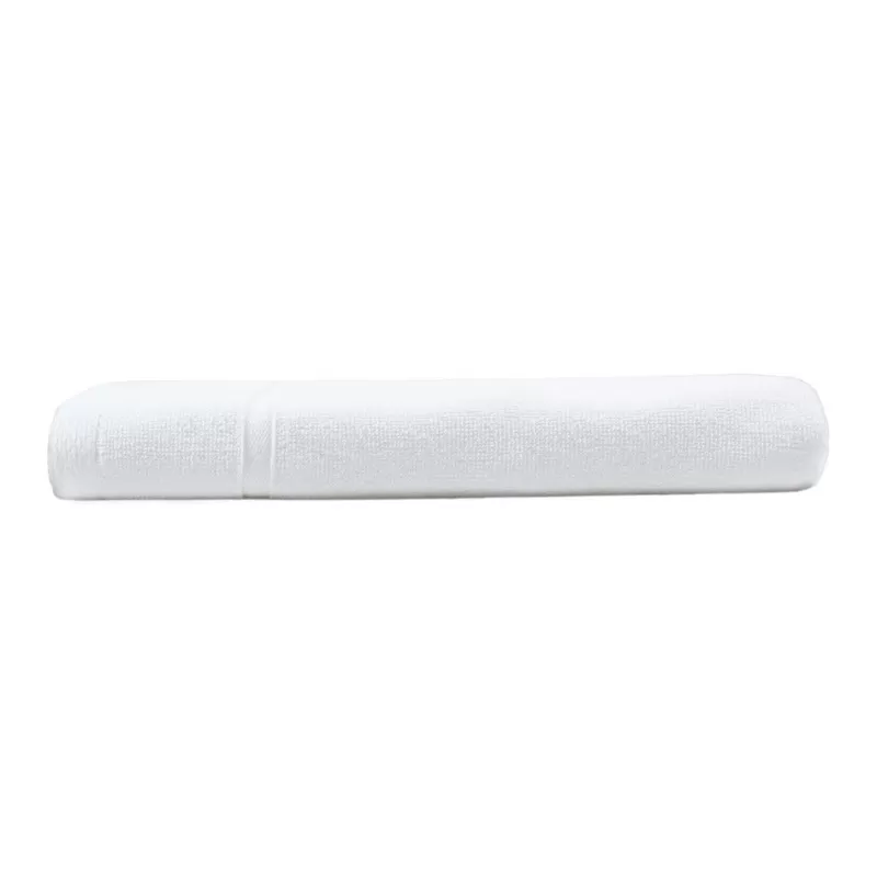 Serviette de plage en coton et polyester recyclé, format 100 x 180 cm, 450 g/m²