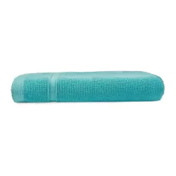 Serviette de bain en coton et polyester recyclé, format 70 x 140 cm, 450 g/m²