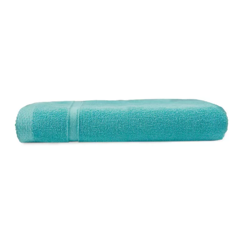 Serviette de bain en coton et polyester recyclé, format 70 x 140 cm, 450 g/m²