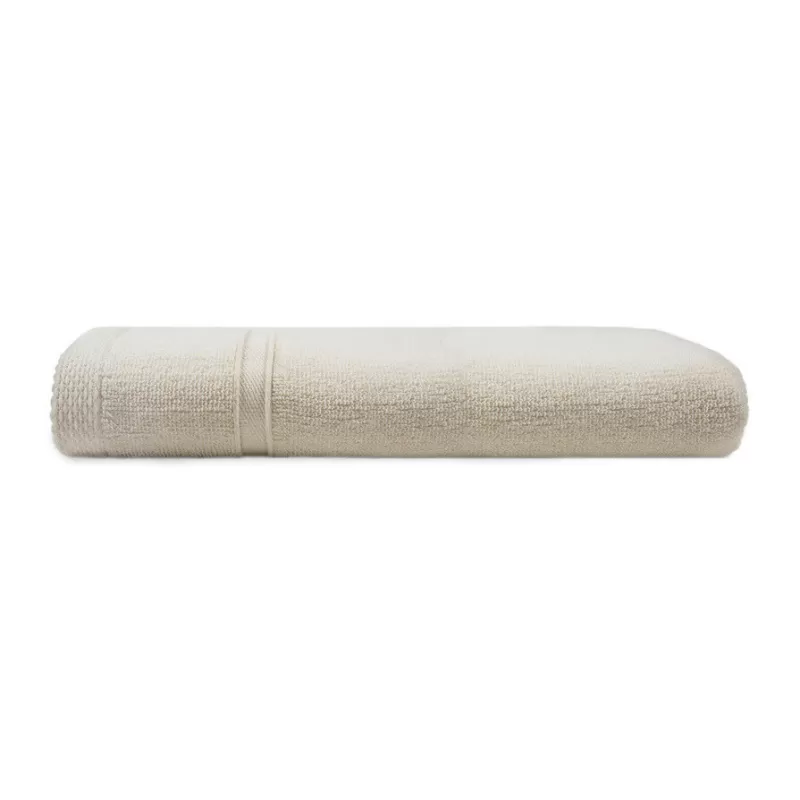 Serviette de bain en coton et polyester recyclé, format 70 x 140 cm, 450 g/m²