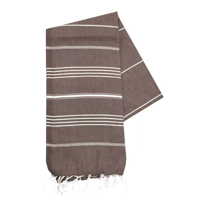 Fouta coton léger avec franges, séchage rapide, format 100 x 180 cm, 150 g/m²