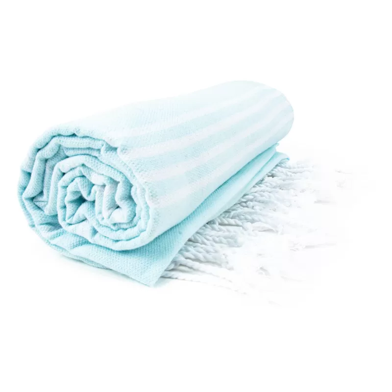 Fouta coton léger avec franges, séchage rapide, format 100 x 180 cm, 150 g/m²
