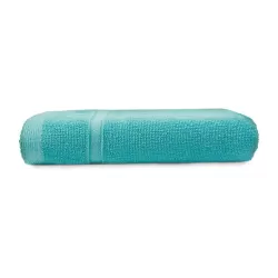 Serviette de toilette en coton et polyester recyclé, format 50 x 100 cm, 450 g/m²