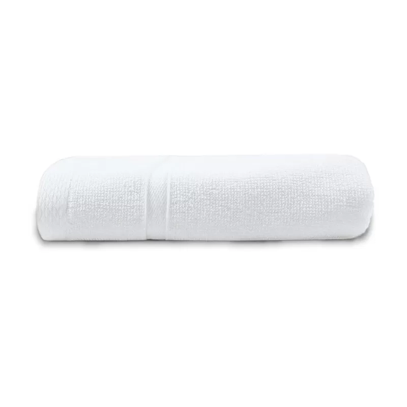 Serviette de toilette en coton et polyester recyclé, format 50 x 100 cm, 450 g/m²