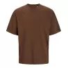 T-shirt oversize épaules tombantes en coton bio sans étiquette de marque, 180 g/m²