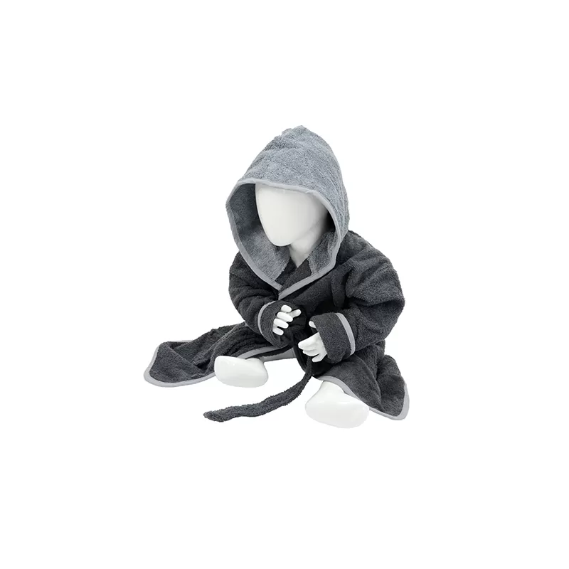 Peignoir éponge à capuche pour bébé jusqu'à 36 mois en coton, 400 g/m²