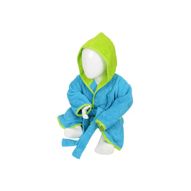 Peignoir éponge à capuche pour bébé jusqu'à 36 mois en coton, 400 g/m²