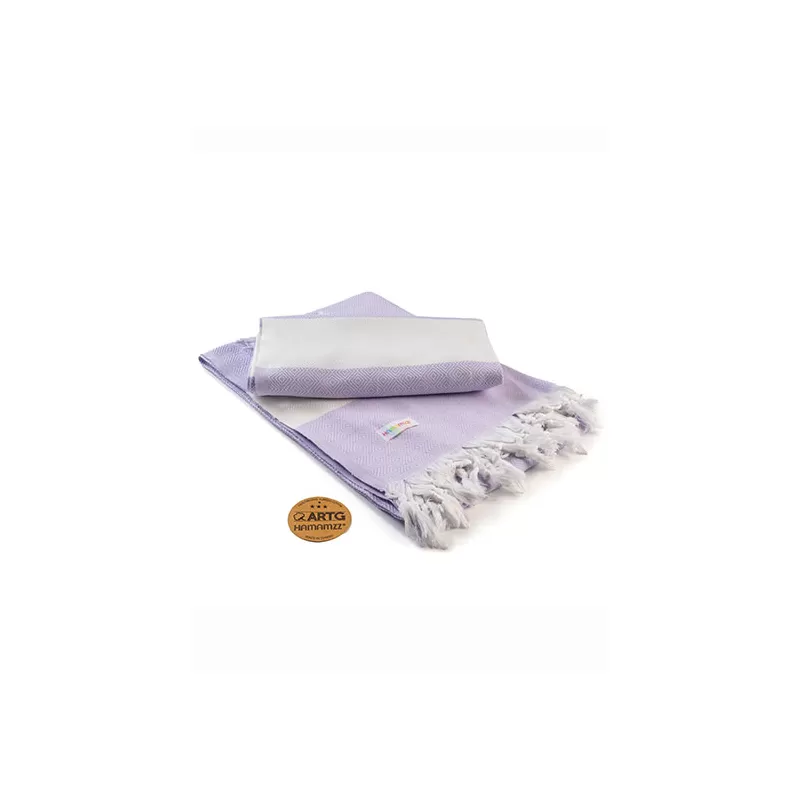 Serviette de hammam bicolore en coton, 240 g/m²