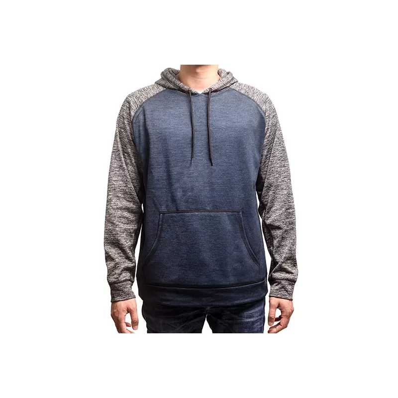 Sweat à capuche manches raglan en polyester, poches frontales, 204 g/m²