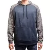 Sweat à capuche manches raglan en polyester, poches frontales, 204 g/m²