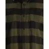 Chemise femme flanelle à carreaux en coton, manches à retrousser, 180 g/m²