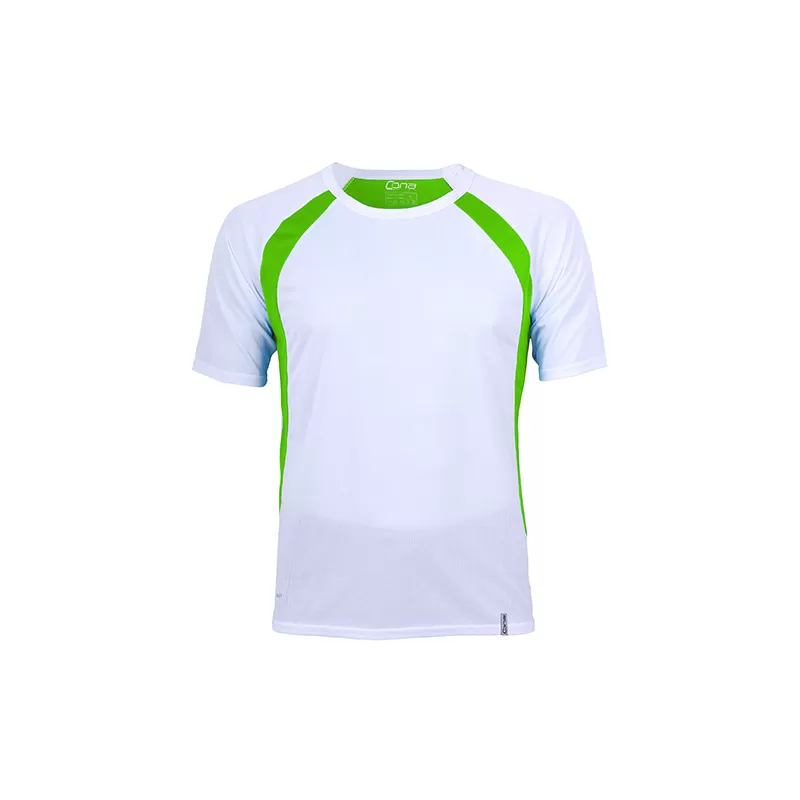 T-shirt de sport homme bicolore en micropolyester léger à manches courtes, 135 g/m²
