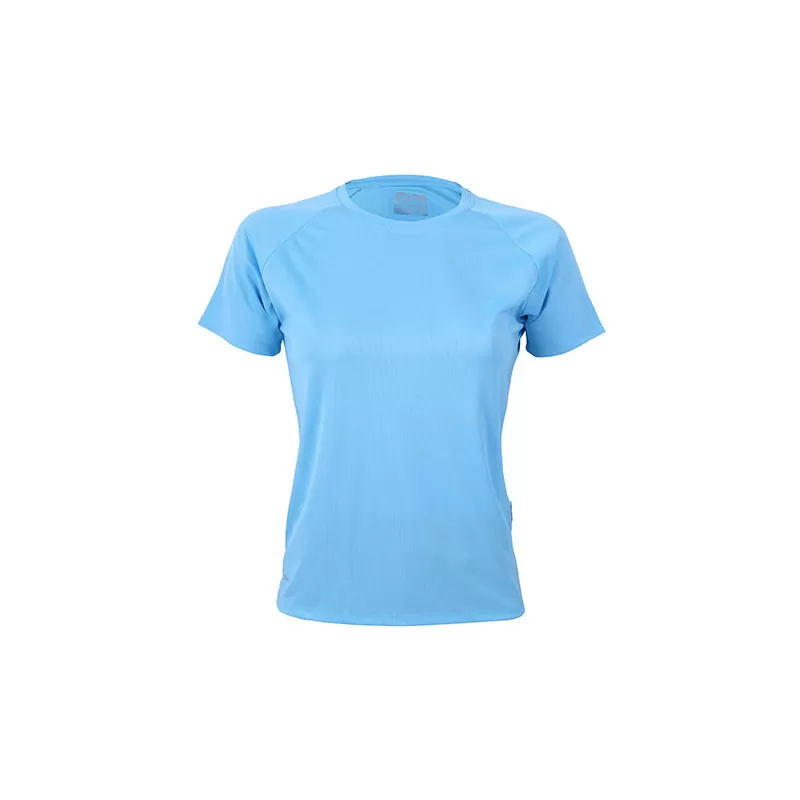 T-shirt de sport femme manches raglan en micro-polyester respirant, coupe ajustée, 135 g/m²
