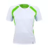 T-shirt de sport femme bicolore en micropolyester léger à manches courtes, 135 g/m²