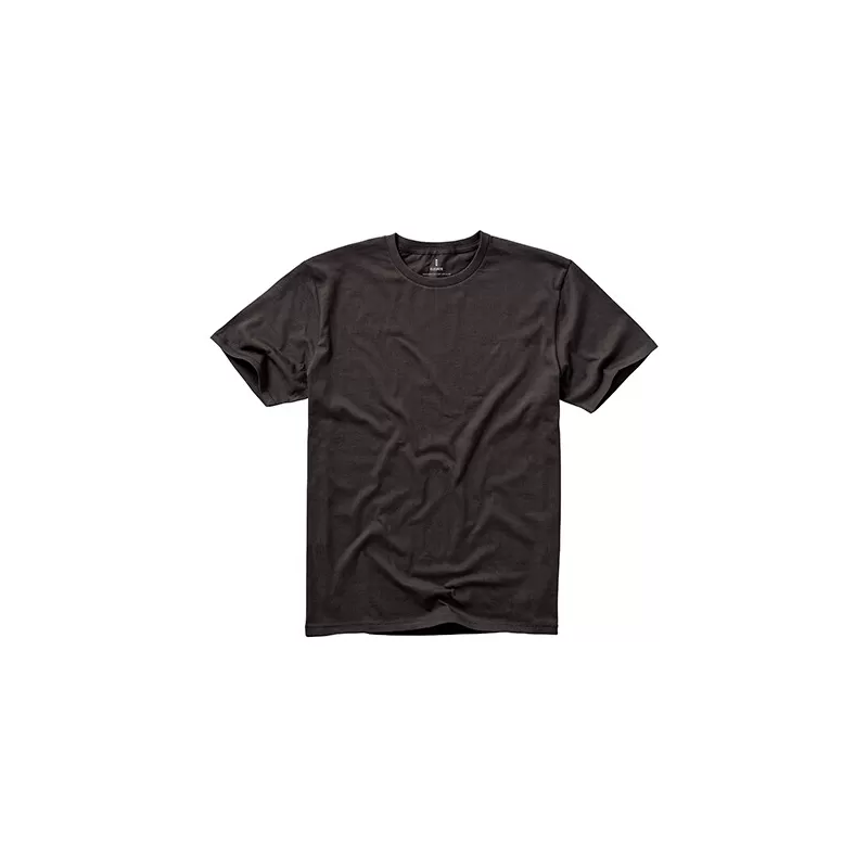 T-shirt en coton doux col rond manches courtes, étiquette imprimée, 160 g/m²