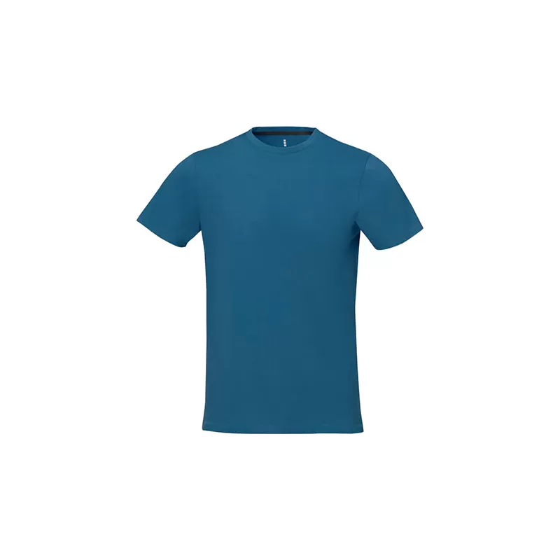 T-shirt en coton doux col rond manches courtes, étiquette imprimée, 160 g/m²