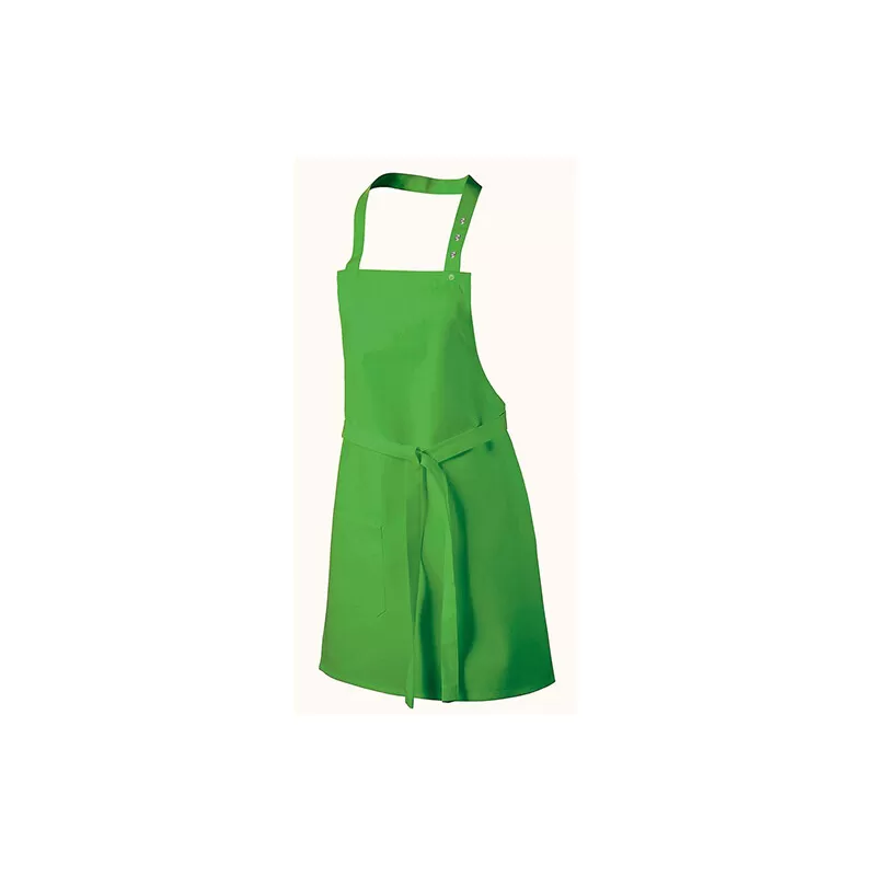 Tablier à bavette enfant en polyester et coton avec poche, 220 g/m²