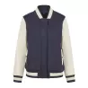 Sweat collège femme, coton et polyester, manches contrastées, zip dissimulée, 320 g/m²