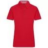Polo femme traditionnel en coton, coupe cintrée, col à carreaux, 195 g/m²