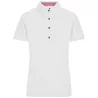 Polo femme traditionnel en coton, coupe cintrée, col à carreaux, 195 g/m²