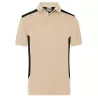 Polo de travail homme durable coton et polyester, empiècements contrastés, 200 g/m²