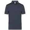 Polo de travail homme durable coton et polyester, empiècements contrastés, 200 g/m²