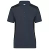 Polo de travail femme durable coton et polyester, empiècements contrastés, 200 g/m²