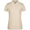 Polo femme classique en coton biologique, col polo, manches courtes, 180 g/m²