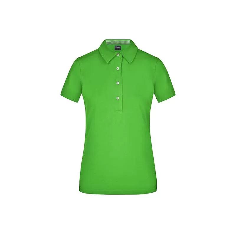 Polo femme fashion en coton fin piqué classique, 195 g/m²