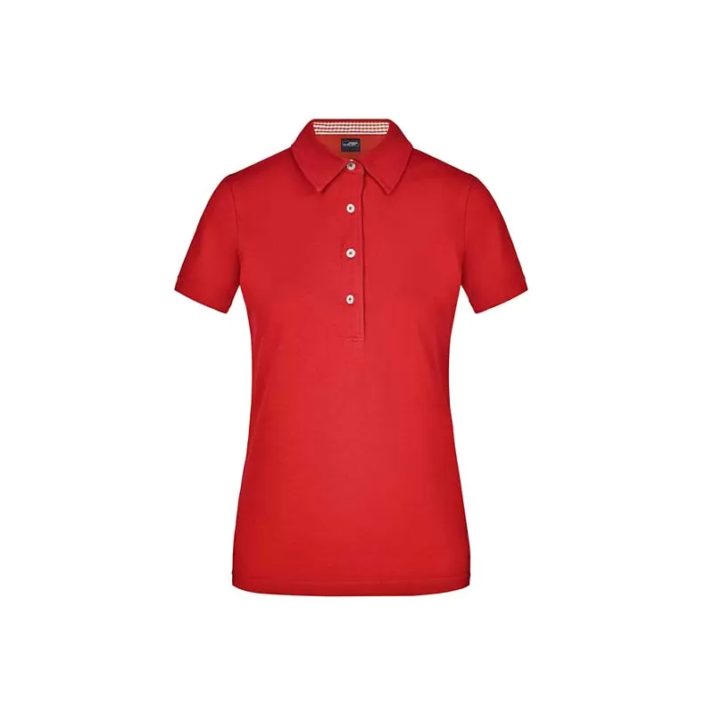 Polo femme fashion en coton fin piqué classique, 195 g/m²