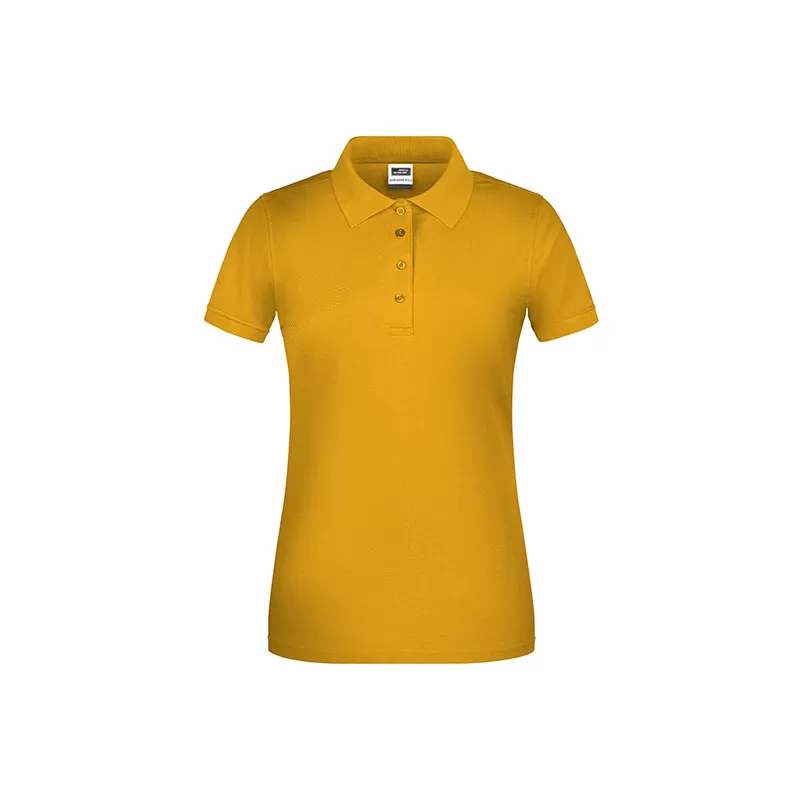 Polo de travail femme bio résistant manches courtes, 200 g/m²